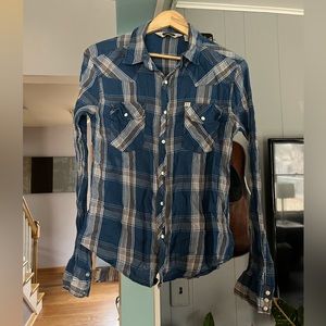 Salt Valley Western Plaid Button-Down